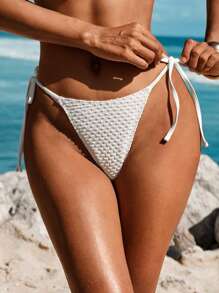 Opulessa Bikini de Bottom sexy con lazada lateral para vacaciones de mujer