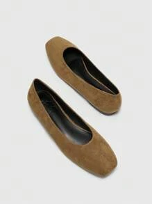 CUCCOO BIZCHIC Vintage Casual Comfortable Ankle Strap Mary Jane Flats With Square Toe, Red Oil Wax Leather Texture Spring Shoes Spring Break Easter