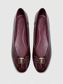 CUCCOO BIZCHIC Women Elegant Vintage Bow Decor Flats, Comfortable Office Commuting Shoes Spring Shoes Spring Break Easter - Coffee Brown - View 1