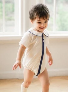 Souflis Souflis Infant Baby Boys' Fashionable Short Sleeve Bodysuit, Summer