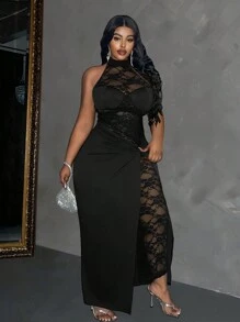 Maweii Plus Size Simple Casual Day Dress, Wedding Women Dress