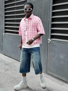 AXEPEAK Men's Simple Fashionable Casual Everyday Shirt, Streetwear Inspired - Multicolor - View 2