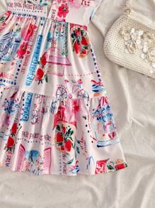 Soleia 女士夏季多彩假期花卉浪漫游乐园约会细肩带迷你连衣裙适合情人节 - 彩色 - 查看 3