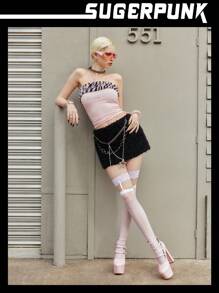 Sugerpunk High Platform Strap Roman Pumps For Ladies, Chunky Heel Stage Shoes Spring Shoes Spring Break Easter Prom Heels - Pink - View 5