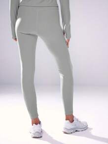 Musera Sport High Waist Leggings, For Padel, Tennis, Pickleball Gym Fitness - Grey - View 4