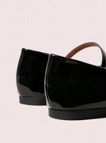 CUCCOO DOLLMOD 2024 Spring Autumn New French Square Toe Flat Shoes With Bow Decor, Shallow Versatile Women Shoes Spring Shoes Spring Break Easter - Black - View 8