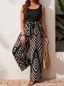 SHEIN LUNE Mono informal minimalista de talla grande, elegante para uso diario