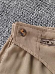 6 piezas de conjunto de camisas con cuello polo de botones y pantalones cortos casuales con diseño de árbol de palma y paisaje marino en colores alegres, adecuado para uso diario, escuela, resort, playa, campamento de verano, verano, para niños