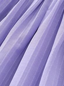 SHEIN Teenage Girl Waisted Slim Fit Elegant Flowy Long Dress Summer Holiday - Purple - View 3