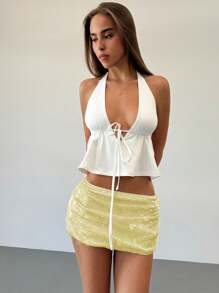 Aloruh Music Festival Young Versatile Pink Sequin Low Waist Mini Women Shorts