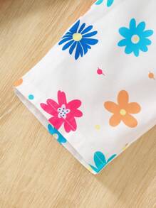 SHEIN 女婴花卉印花细肩带连体衣 - 彩色 - 查看 5