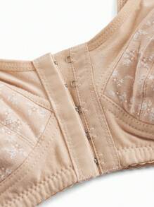 BloomMama 1 buah Bra Menyusui Wanita Motif Bunga Kecil Patchwork - Aprikot - View 4