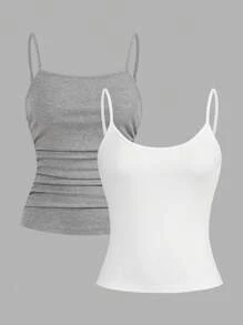 SHEIN LUNE Mehrfarbiges sortiertes, lässiges, elegantes Sporttank Top für Frauen