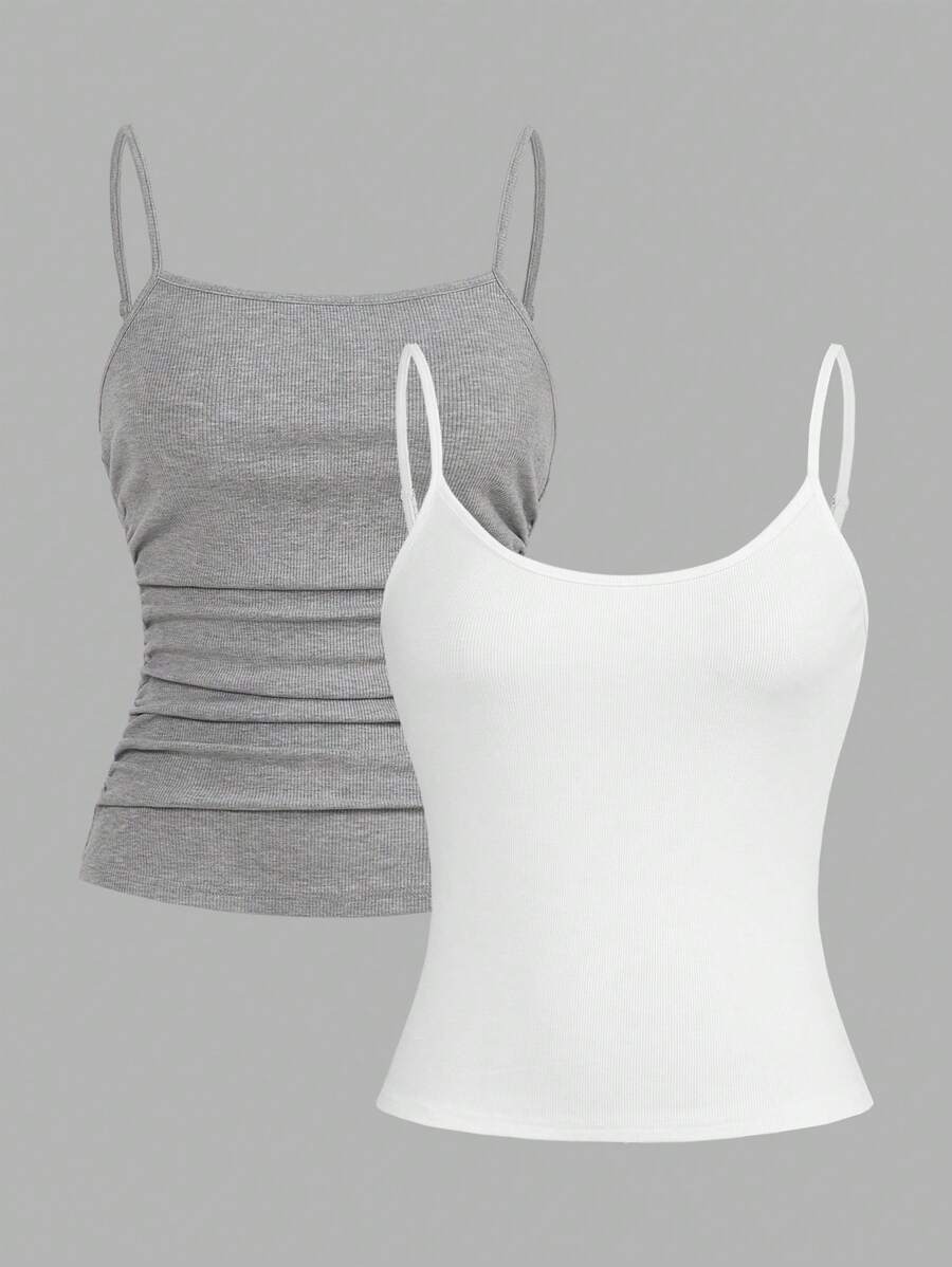 SHEIN LUNE Mehrfarbiges sortiertes, lässiges, elegantes Sporttank Top für Frauen