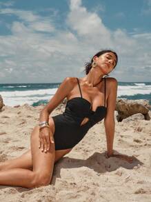 Opulessa Vacation Plain Knitted Camisole Camisole For Women For Summer Beach Vacation