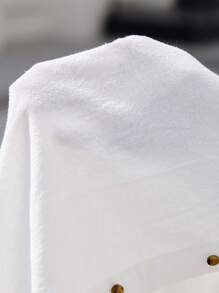 HIMLAND Manfinity Modomio 2 件男士梭织立领修身短袖休闲衬衫套装，适合日常穿着，沙滩男士衬衫，沙滩男士，男士正装衬衫，男士短裤套装，两件套沙滩套装，老款 - 白色 - 查看 5