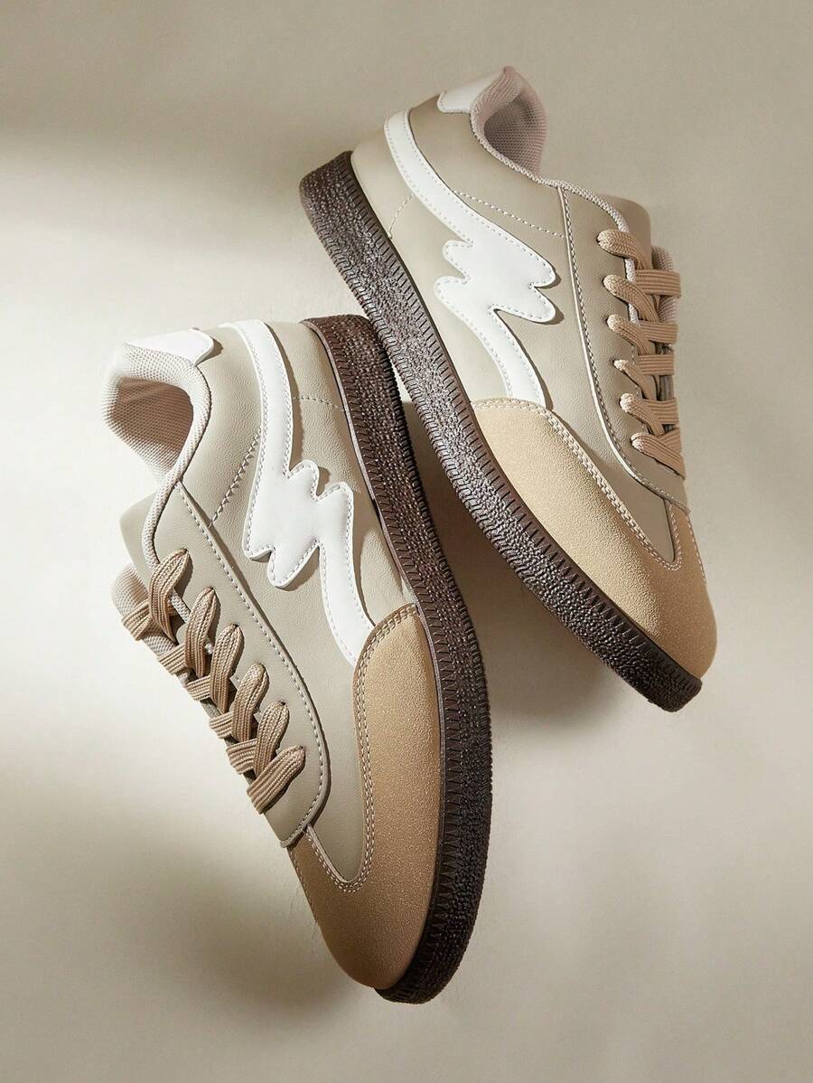 CUCCOO EASI 2024 新款女士复古休闲运动鞋平底白鞋春季 - 彩色 - 查看 1