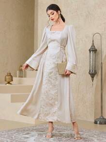 Modelyn Women's Turkish & Arabic Traditional Long Dresses Kaftan Jalabiya Dress - Multicolor - View 1