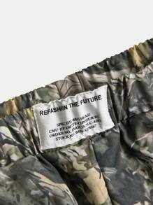 SHEIN Boys' Branch Maple Leaf Abstract Camo Cool Comfortable Versatile Fashion Wide Leg Pants - Multicolor - View 4