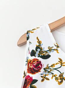 EMERY ROSE Bộ 2 món áo không tay in họa tiết thời trang cỡ lớn và quần dài - trắng - Xem 3