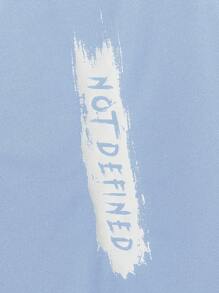 Manfinity Homme Top imprimé tricoté, décontracté et élégant pour le port quotidien - Bleu azur - Voir 3