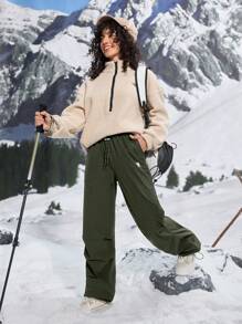 In My Nature Women's Casual Hiking Pants, Minimalist & Fashionable For Daily Wear - Army Green - View 7