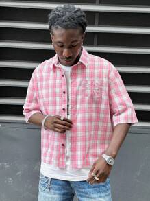 AXEPEAK Men's Simple Fashionable Casual Everyday Shirt, Streetwear Inspired - Multicolor - View 4