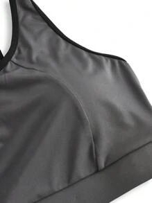 Easithlete Fashionable Women's Plus Size Yoga Fitness Running Sports Suit - Black - View 9