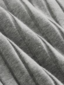 SHEIN 3-Pack Tween Girls Casual Versatile Comfy Knit Textured Soft Stretch Crew Neck Short Sleeve Tops, Suitable For Everyday Wear, Spring & Summer - Multicolor - View 10