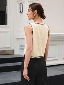 BizChic Top sin hombros para mujer, con recorte de bloques de color, elegante para resort, romántico para ir al trabajo o en una cita de San Valentín, para primavera/verano