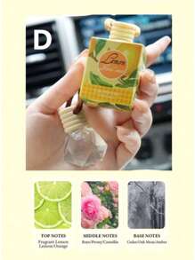 1pc 8ml Peach Flavor Lemon Flavor Sandalwood Flavor Coconut Flavor Car Aroma Pendant Air Freshener To Remove Odor Lasting Fragrance Freshener