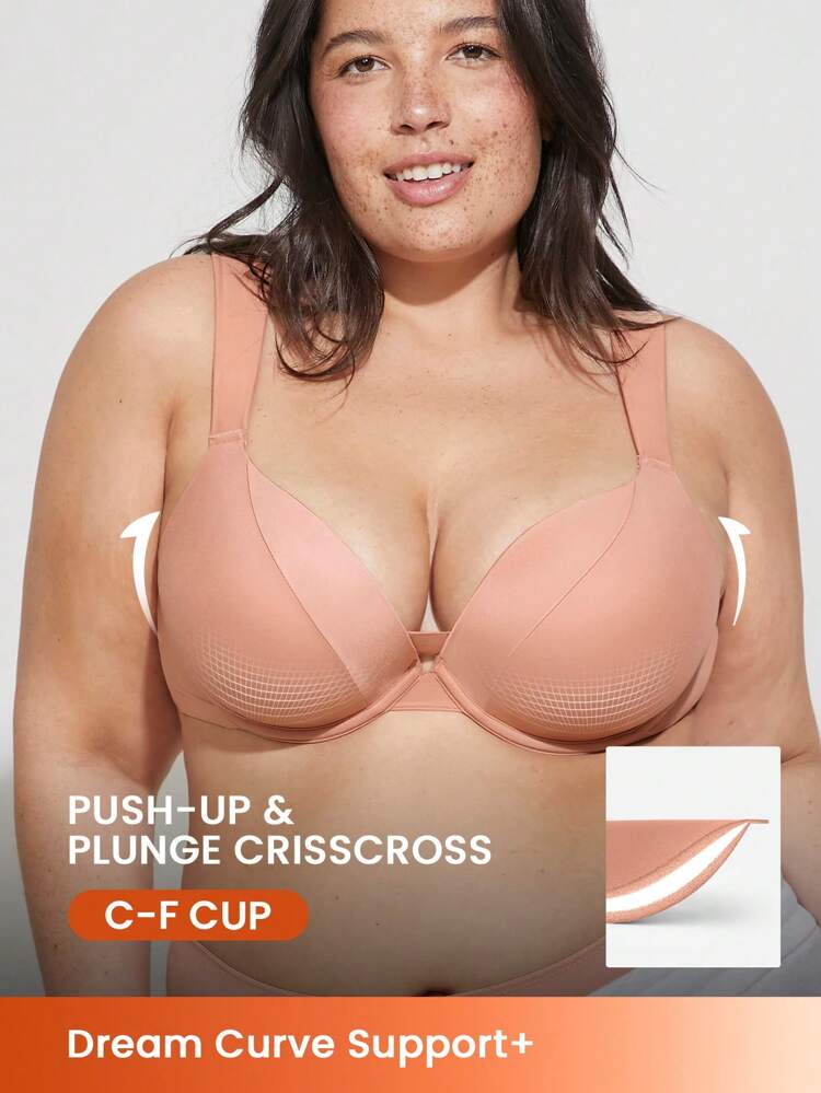 Soutien-gorge push-up sans couture pour t-shirt, brassière essentielle avec maintien et courbe rêveuse