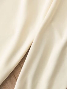 Conjunto de 2 piezas para niña preadolescente: sudadera con capucha de parchwork a cuadros y pantalones - Albaricoque - Ver 3