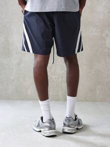 SUMWON 运动表现训练短裤，带侧边带细节，腰部抽绳，速干面料，非常适合健身房锻炼、跑步、篮球运动锻炼