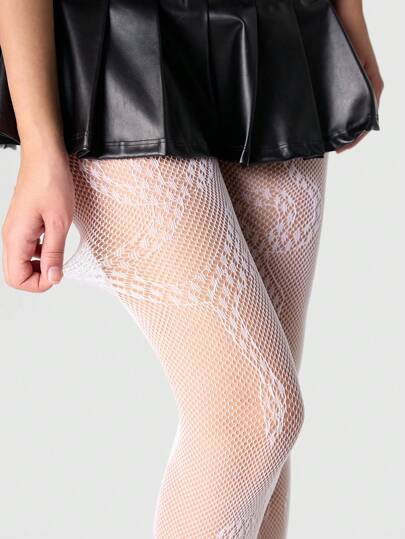 Fairycore 1 Paar Damen Ganzjahres vielseitige große & kleine Schlangen Ausschnitt Fischnetz Socken