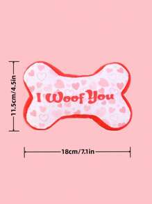 PETSIN 1 件情人节系列猫/狗爱好者礼物和狗/猫妈妈爱宠物毛绒咀嚼娃娃、狗爱好者和狗妈妈爱牙齿清洁吱吱叫娃娃、缓解压力出牙小狗娃娃、可爱互动毛绒吱吱叫狗爱好者和狗妈妈爱娃娃、心形小型犬爱好者和狗妈妈爱咀嚼娃娃、适合中小型猫/狗爱好者礼物和狗/猫妈妈爱宠物、猫爱好者和猫妈妈爱伴侣娃娃 - 紅色 - 查看 3