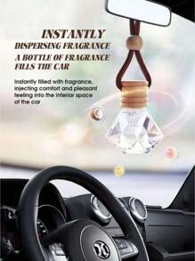 1pc 8ml Peach Flavor Lemon Flavor Sandalwood Flavor Coconut Flavor Car Aroma Pendant Air Freshener To Remove Odor Lasting Fragrance Freshener