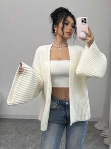 Pariaura Casual Oversized Cardigan Sweater For Women, High-Quality Unique Thick Knit Design, Suitable For Fall/Winter