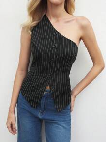 BizChic 女士黑色露肩上衣，适合工作、聚会、约会、情人节、春夏季 - 黑色 - 查看 6