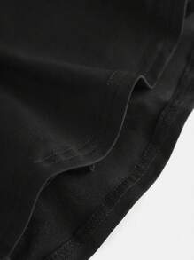 SHEIN Tween Girl Casual Sports High Elasticity Comfortable Criss-Cross Waist Ruffle Hem Skort With Phone Pocket, Black, Spring/Summer - Black - View 6