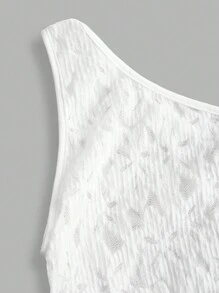 Top bianco con scollo a spalle scoperte in pizzo e laccio - Bianco - Visualizzare 7