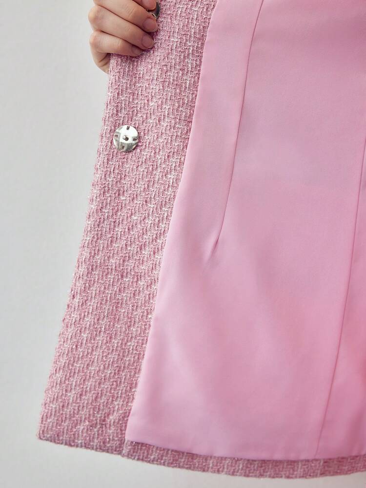 MOTF STUDIO STRUCTURED RHINESTONE BUTTON UP BLAZER,SPRING/SUMMER