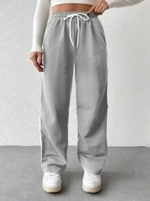 EURMUSE Drawstring Waist Sweatpants, Casual And Stylish For Everyday Wear - Grey - View 6