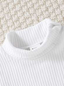 SHEIN Simple Solid Color Casual Everyday Baby Bodysuit - Multicolor - View 3