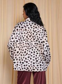 COSMINA Women All-Over Print Long Sleeve Single-Breasted Casual Loose Shirt - Multicolor - View 2