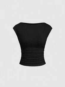 Sweetra Bộ 3 món áo thun tay ngắn hở lưng gợi cảm thoáng khí và thấm mồ hôi cho nữ - Nhiều màu - Xem 4