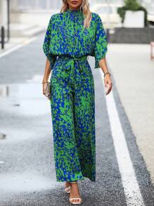 SHEIN Clasi 女士简约系带前连体裤，休闲日常穿着