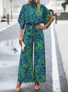 SHEIN Clasi 女士简约系带前连体裤，休闲日常穿着