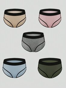 5pcs/Set Women Sexy Strappy Bikini Briefs, Comfortable - Multicolor - View 7