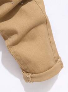 Manfinity LEGND Men's Ripped Pocket Casual Denim Jeans - Yellow - View 6